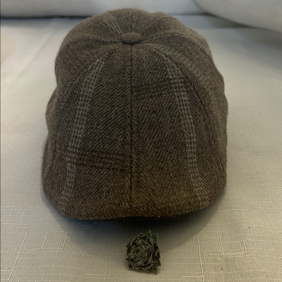 Boston Scally Steel Rose Gray Plaid Cap and Pin - Picture 2 of 10
